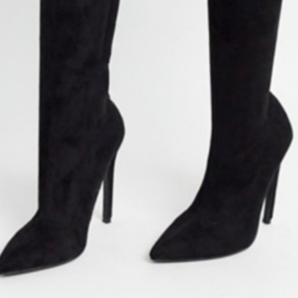 8.5, 10 Low Stock  Into It - Black boots over knee - Picture 8 of 10